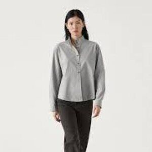 Zara Massimo Dutti Gray Button Down Shirt NWT SMALL